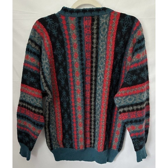 Vintage Tyrolia Skiwear Men's Medium Long Sleeve‎ Crew Neck Multicolor Sweater - Picture 3 of 10